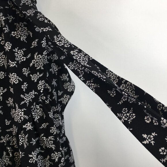 MICHAEL by Michael Kors Black and White Floral Ruffles Wrap Skirt Size XS - Picture 5 of 7